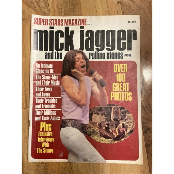 Super Stars Magazine 1970 Rock & Roll Music Magazine, Mick Jagger Cover - Picture 1 of 7